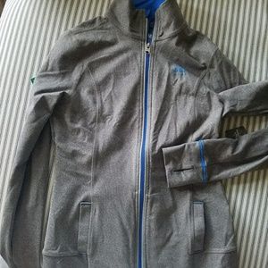 A&F gray track jacket